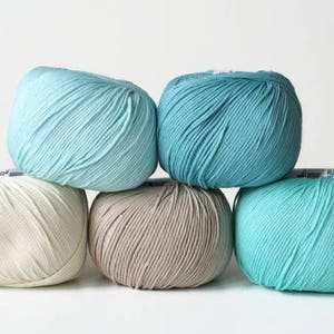 DMC Natura Just Cotton, a bundle of 5 skeins, crochet yarn, amigurumi yarn, knitting yarn, cotton yarn, crochet thread, knitting thread