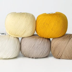 DMC Natura Just Cotton yarn, a bundle of 5 skeins, crochet yarn, knitting yarn, amigurumi yarn, knitting thread, crochet thread, cotton