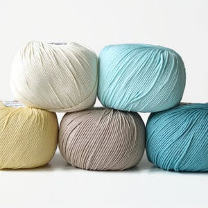 DMC Natura Just Cotton, a set of 5 skeins, amigurumi yarn, crochet yarn, knitting yarn, cotton yarn, knitting thread, crochet thread