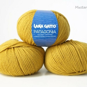 Merino wool yarn Lana Gatto Patagonia, 100 g - 109 yards per ball, italian merino wool yarn for your fast and warm projects