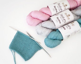 DMC Natura Just Cotton Bamboo-garen, een mix van katoen en bamboegaren, glanzend en zacht