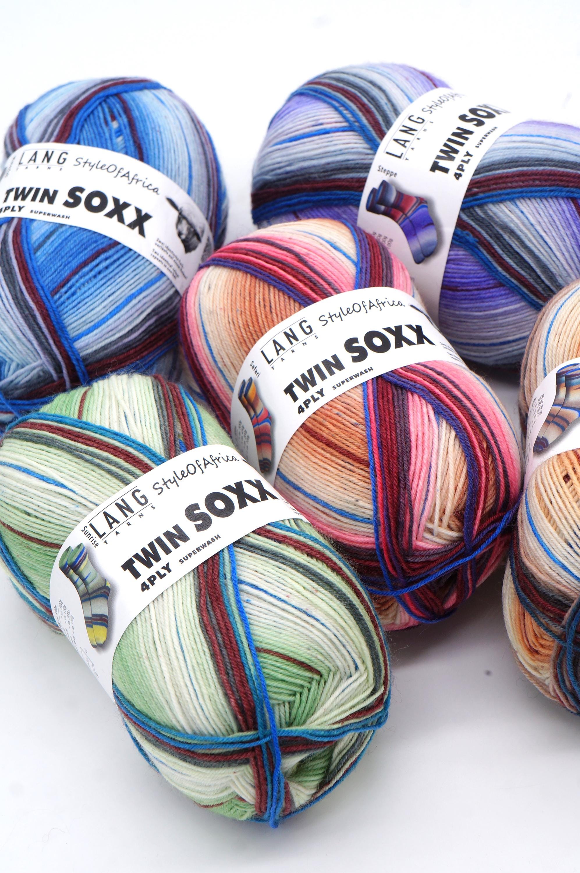 ソックスヤーン Lang Yarns Twin Soxx 4ply、ソックスウール、編み糸