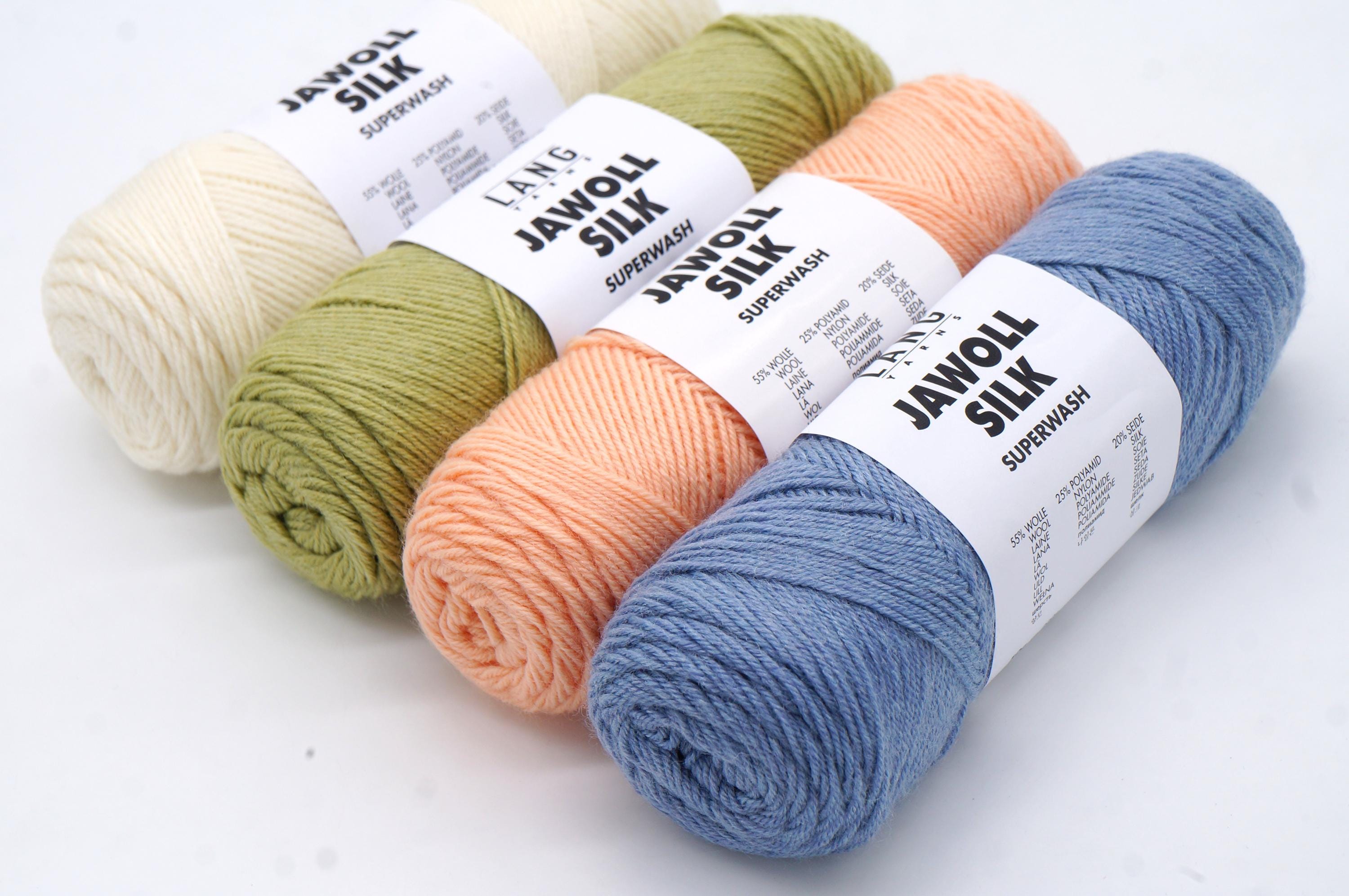 Sock Yarn LANG YARNS Jawoll Silk, A Blend of Wool and Silk, Soft Superwash Knitting Yarn for Socks, Sock Weight Yarn, 50 G - 200 M / 218 Yds