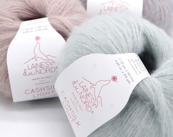 Cashmere, silk and merino wool blend knitting yarn Laines du Nord Cashsilk Light - Lightweight and soft yarn - 25 g - 145 m / 159 yds.
