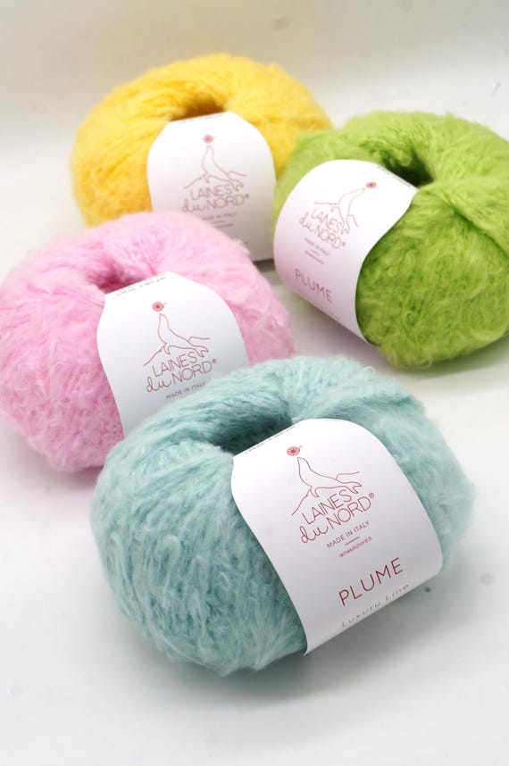 Cotton yarn Laines du Nord Plume Knitting yarn Mako cotton Extremely soft and durable yarn Four-season yarn Worsted weight, 50 g - 165 yds