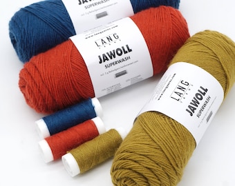 Sock yarn Lang Yarns Jawool - Superwash knitting yarn - Sock weight yarn - Soft yarn for socks and other knitwear - 50 g - 210 m
