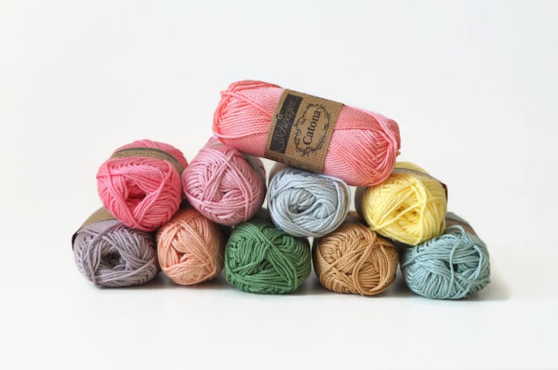 25 g Scheepjes Catona mercerized cotton yarn, crochet yarn, amigurumi yarn, crochet thread, yarn for small crochet projects, 25 g 62,5 m image 1