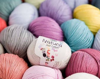 DMC Natura Just Cotton crochet yarn, cotton yarn, crochet thread, amigurumi yarn, knitting thread, knitting yarn, combed cotton, yarn