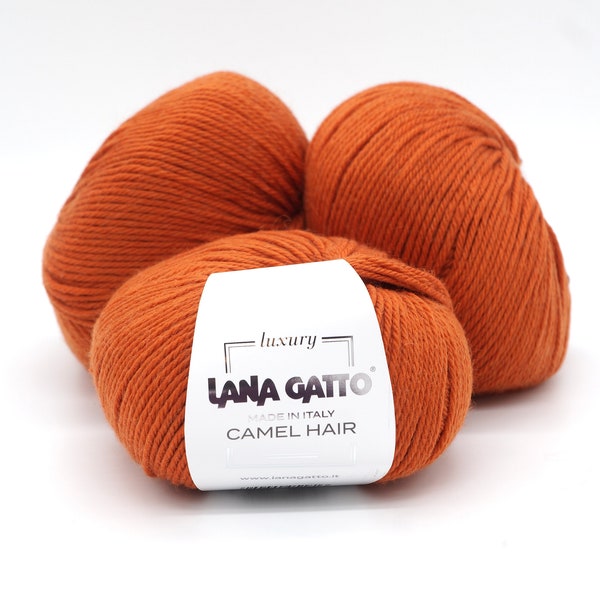 Knitting yarn Lana Gatto Camel Hair - A blend of merino wool and camel wool - Extremely soft wool knitting yarn - 50 g - 125 m / 138 yds