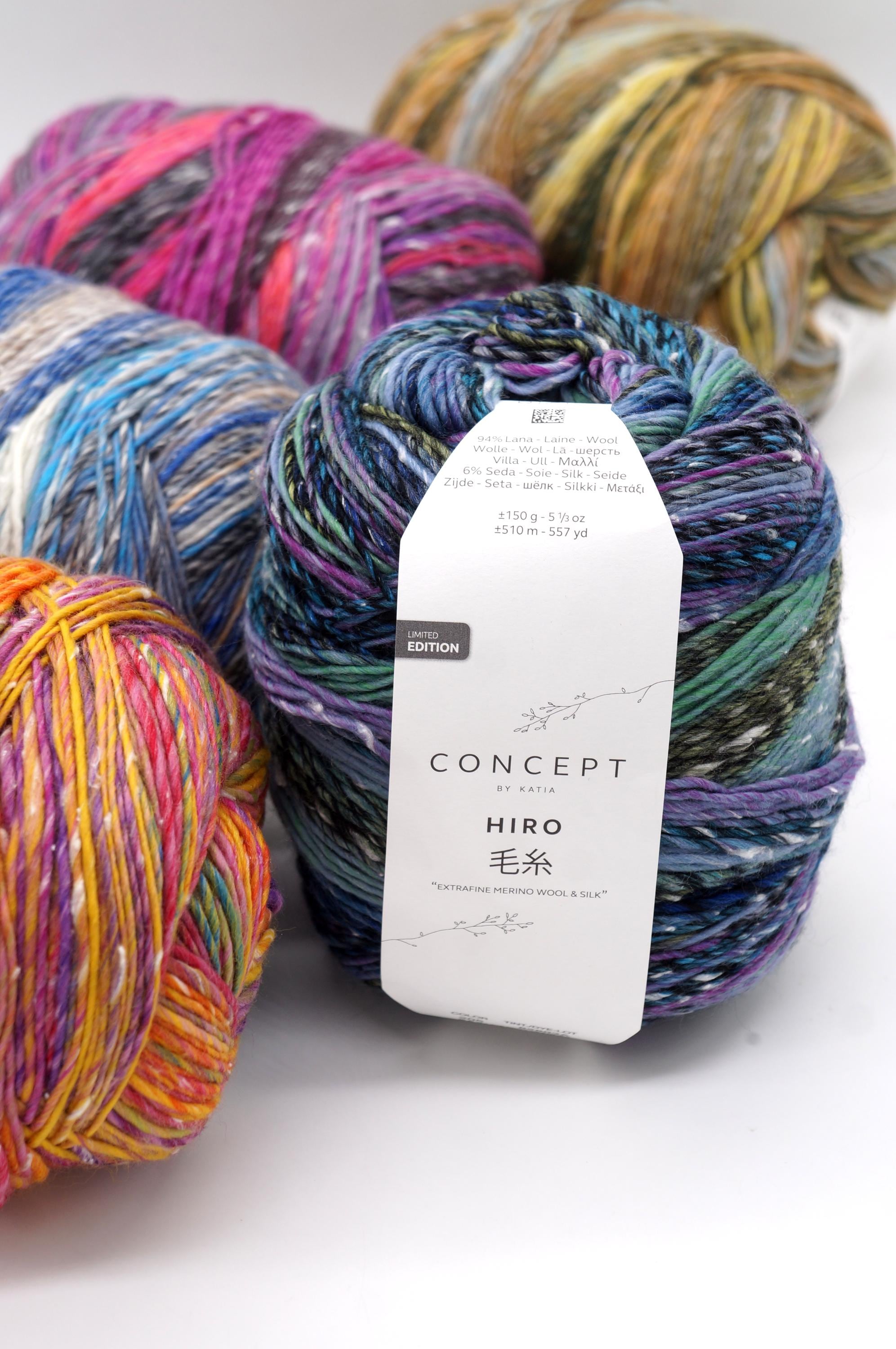 【美品】YARN 完売モデル Merino Wool and Silk Yarn Concept by Katia HIRO Soft Knitting Yarn