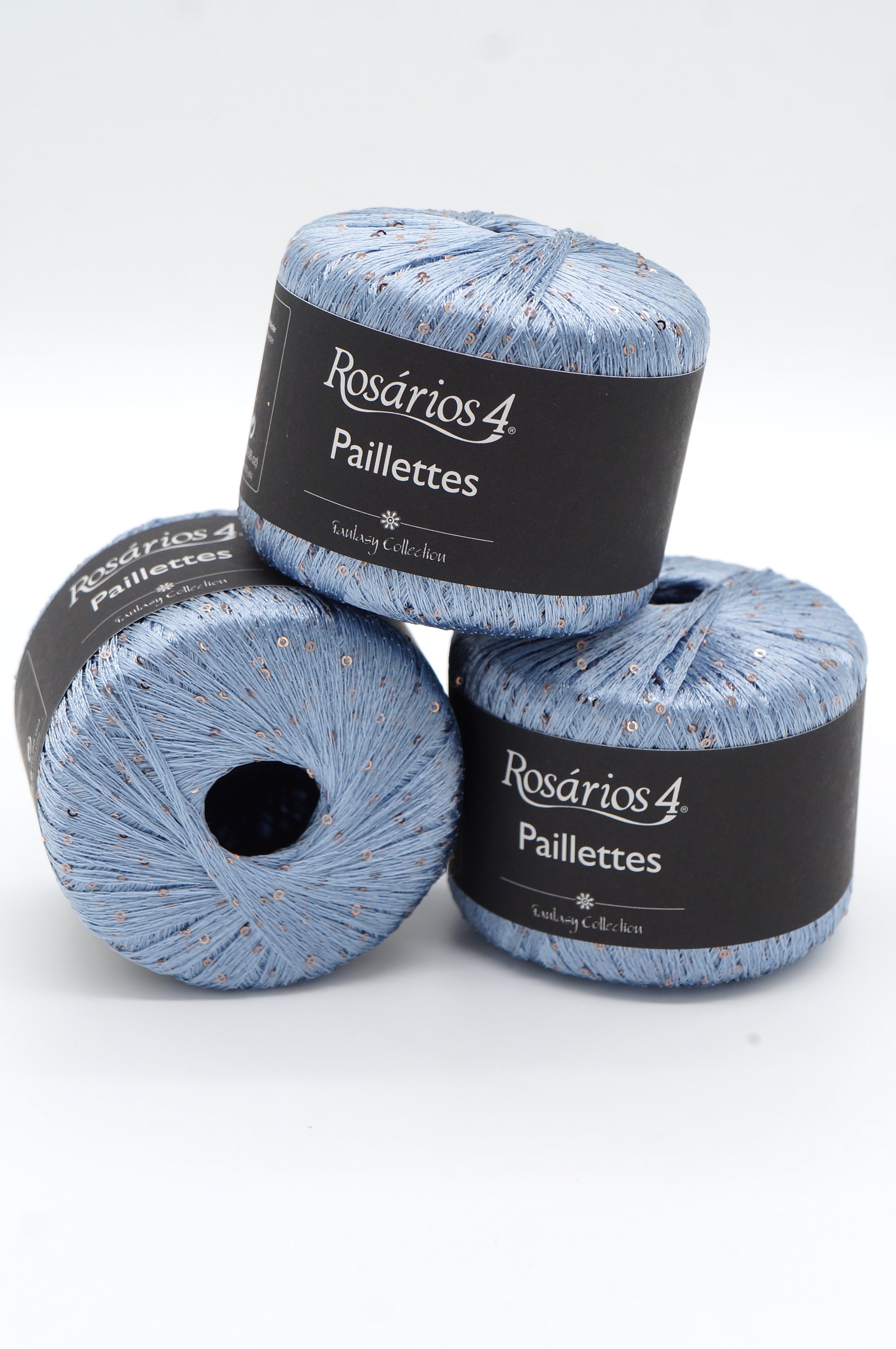 Macrame Yarn Sequin yarn Rosarios4 Paillettes Sparkle knitting yarn