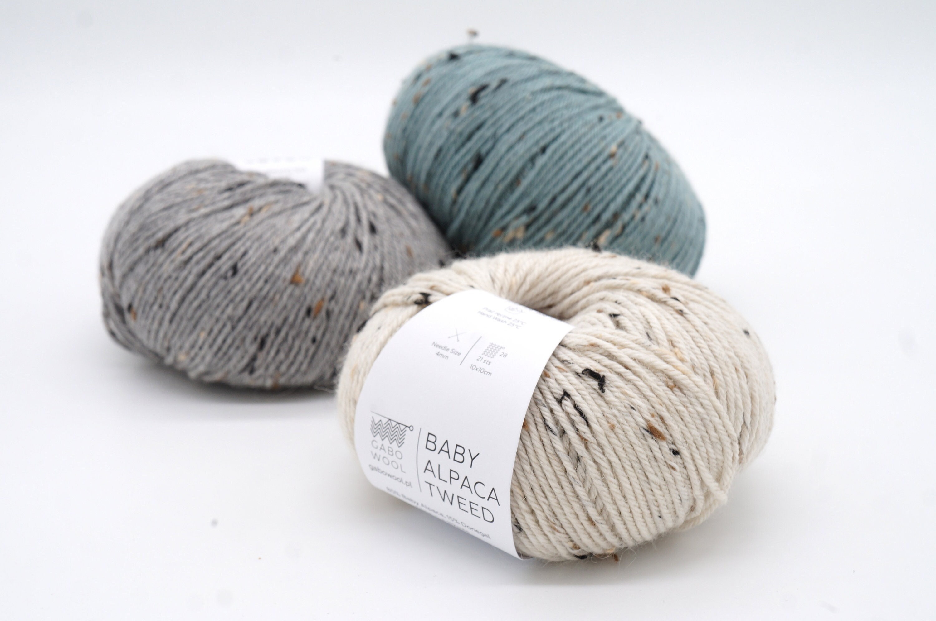 Alpaca Wool Knitting Yarn Gabo Wool Baby Alpaca Tweed, Very