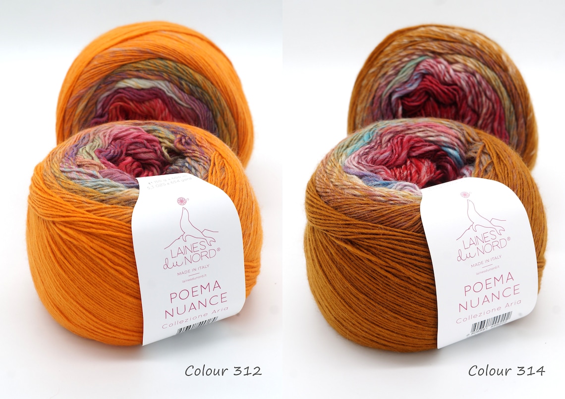 Knitting Yarn Laines Du Nord Poema Nuance Soft Wool Yarn Etsy Australia