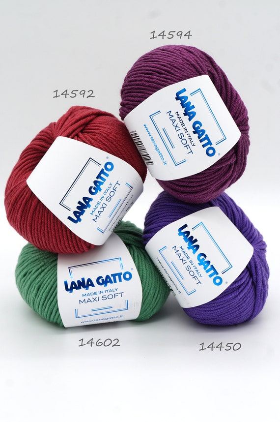 Knitting Yarn Lana Gatto Maxi Soft, Luxurious, Soft and Cozy Extrafine  Merino Wool Yarn, High Quality Knitting Yarn From Italy 