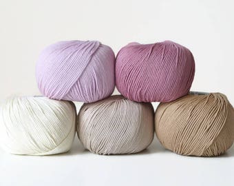 DMC Natura Just Cotton Yarn, 5 Ball Set, Combed Cotton