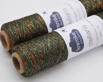 Glitter yarn Metallic yarn Kremke STELLARIS Sparkle yarn Gold yarn Silver yarn Lace yarn Shimmering yarn Glitter thread Knitting yarn