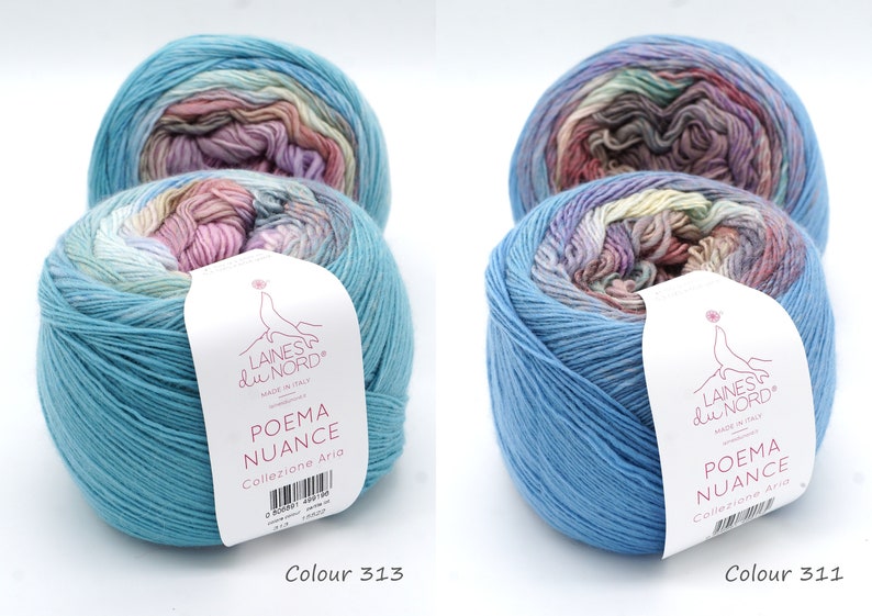 Knitting Yarn Laines Du Nord Poema Nuance Soft Wool Yarn Etsy Australia