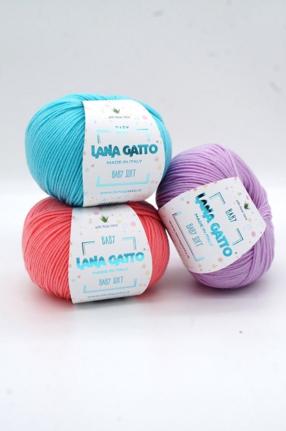 Merino wool knitting yarn Lana Gatto Baby Soft, baby wool, soft