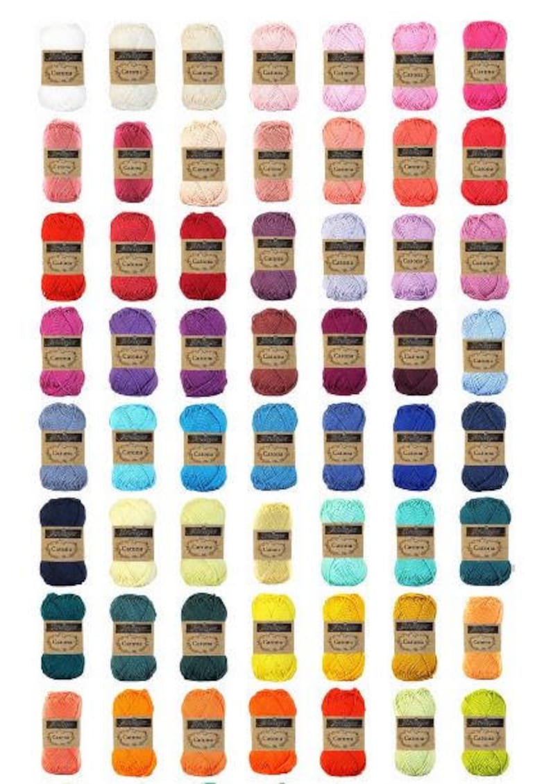 25 g Scheepjes Catona mercerized cotton yarn, crochet yarn, amigurumi yarn, crochet thread, yarn for small crochet projects, 25 g 62,5 m image 4