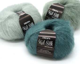 Kid Mohair Yarn, Silk Mohair Yarn DROPS Kid Silk, Lace