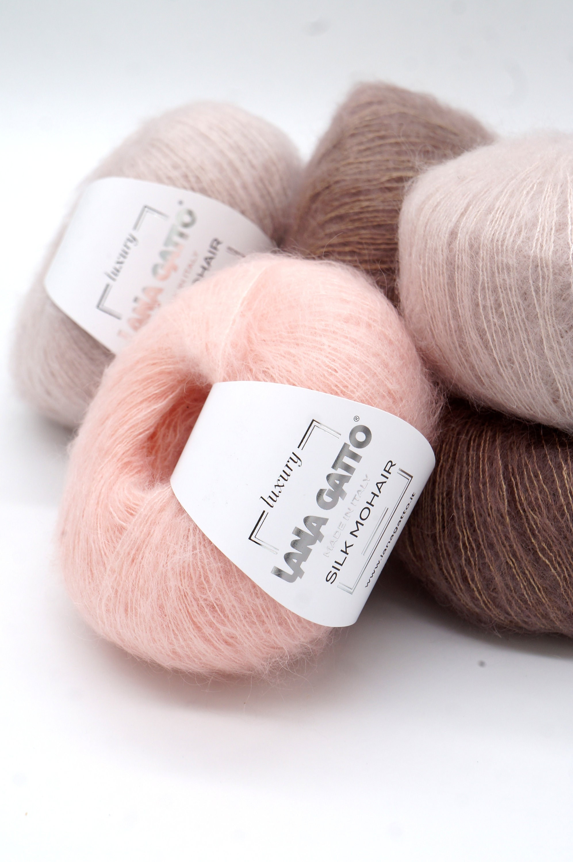 Mohair Yarn Lana Gatto Silk Mohair, Knitting Yarn, a Blend of Kid