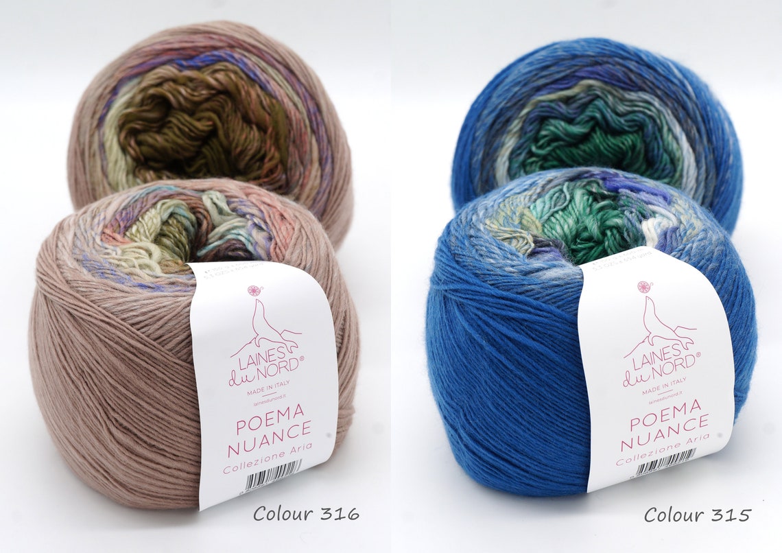 Knitting Yarn Laines Du Nord Poema Nuance Soft Wool Yarn Etsy Australia