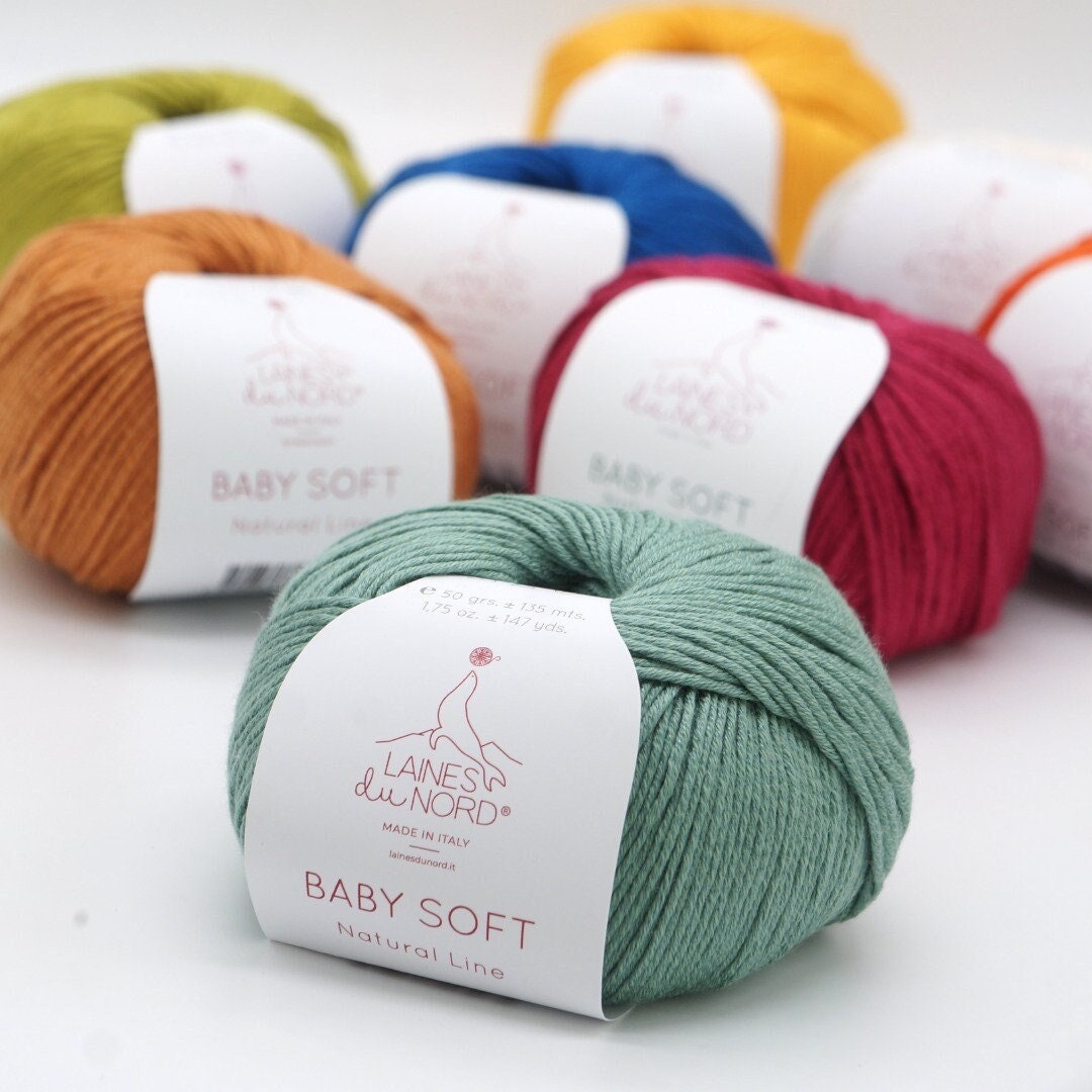 Organic Cotton and Soybean Fiber Knitting Yarn Laines Du Nord Etsy