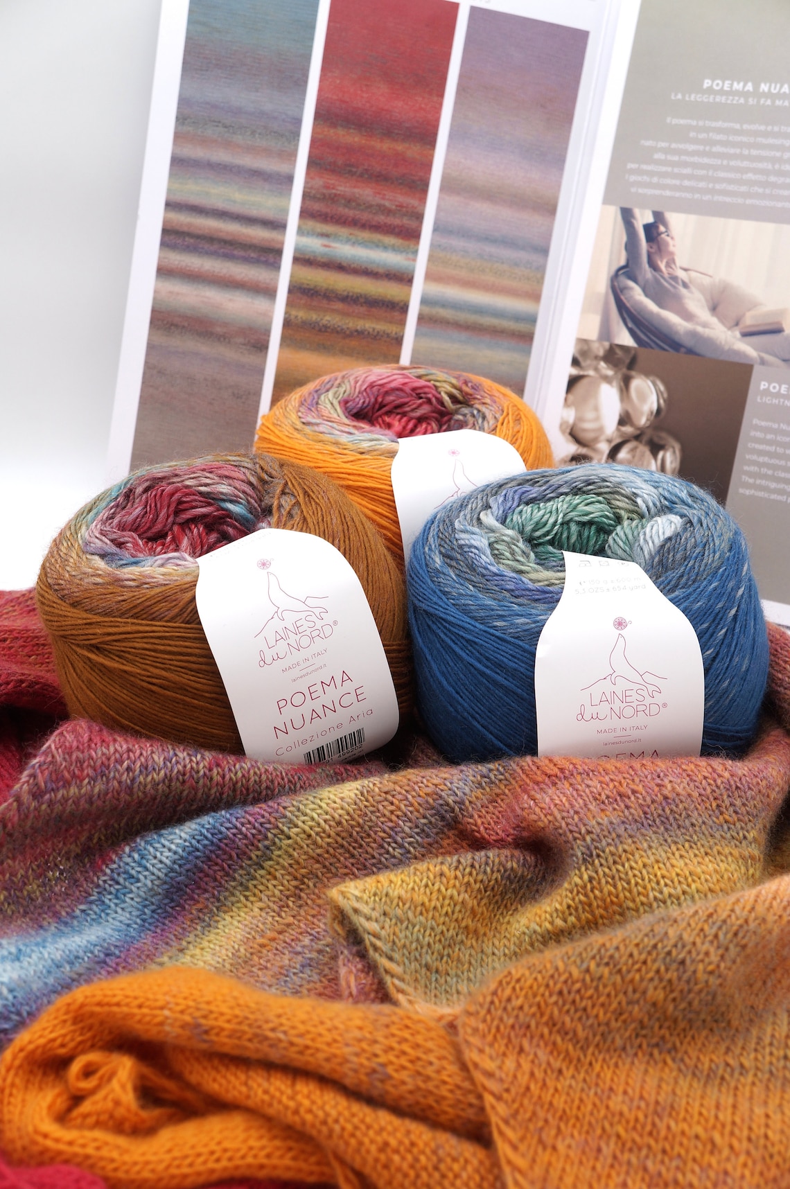 Knitting Yarn Laines Du Nord Poema Nuance Soft Wool Yarn Etsy Australia