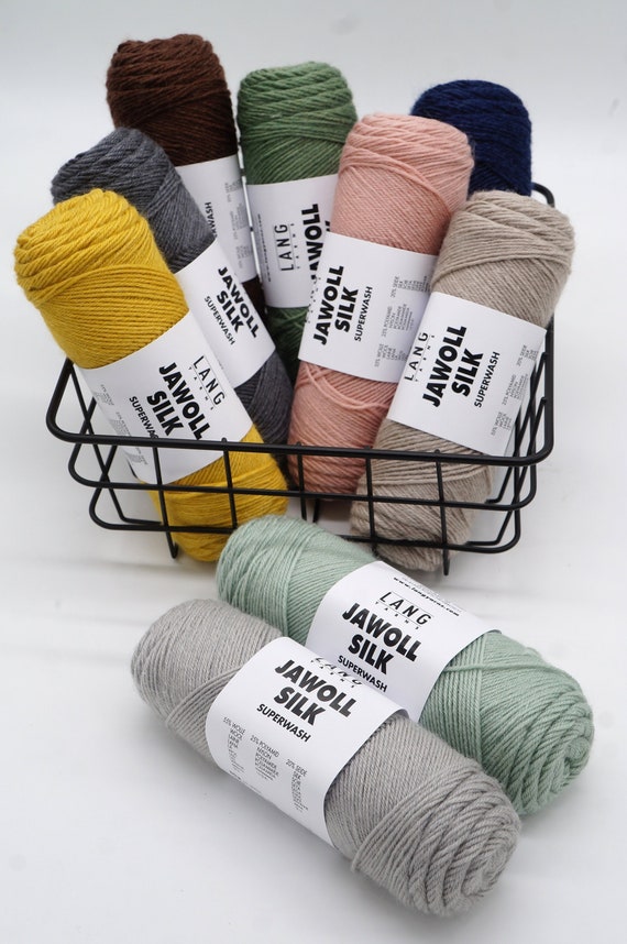 Sock Yarn LANG YARNS Jawoll Silk, A Blend of Wool and Silk, Soft Superwash Knitting Yarn for Socks, Sock Weight Yarn, 50 G - 200 M / 218 Yds