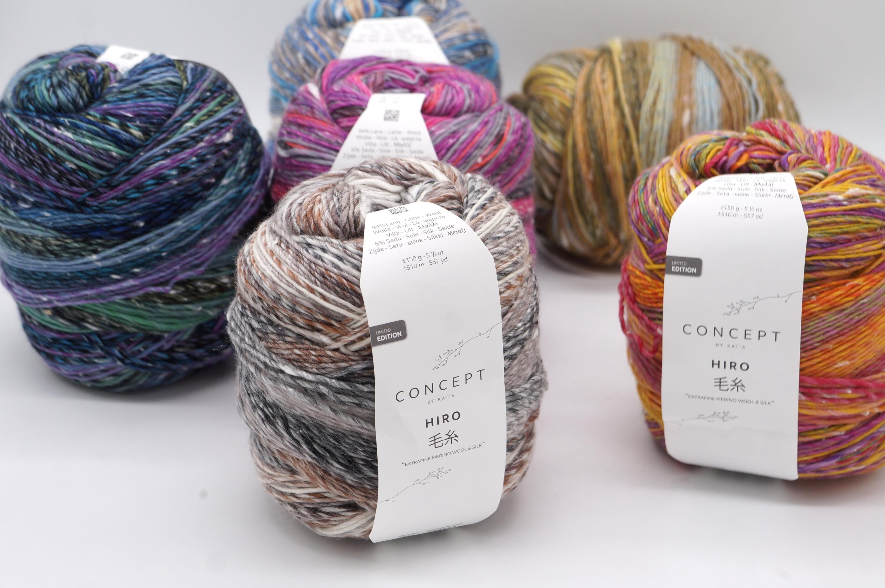 Merino Wool and Silk Yarn Concept by Katia HIRO Soft Knitting Yarn