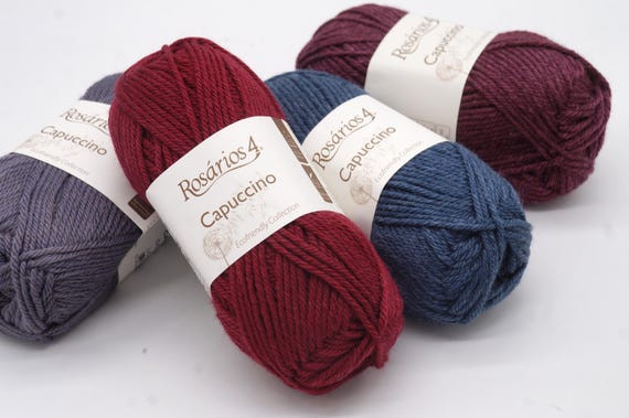 Knitting yarn Rosarios4 Capuccino Merino wool and milk fiber yarn Merino yarn Soft aran weight yarn for knitting Silky feel, 50 g - 104 yds