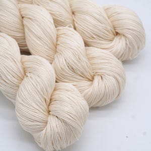 Undyed Pima cotton yarn Knitting yarn Yarn for dyeing Fingering weight Soft cotton yarn Crochet yarn Sock weight yarn, 100 g - 437 yds