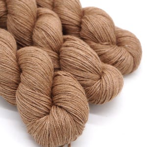 Undyed baby alpaca, silk and cashmere yarn, extremely soft and luxurious knitting yarn, yarn for dyeing, sock weight yarn, 100 g - 437 yds