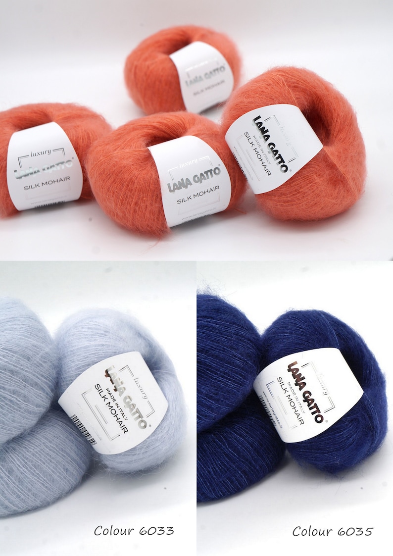 Super soft mohair silk yarn Italy yarn Lana Gatto Silk Mohair Yarn