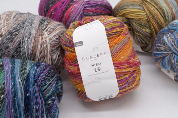 Merino Wool and Silk Yarn Concept by Katia HIRO Soft Knitting Yarn