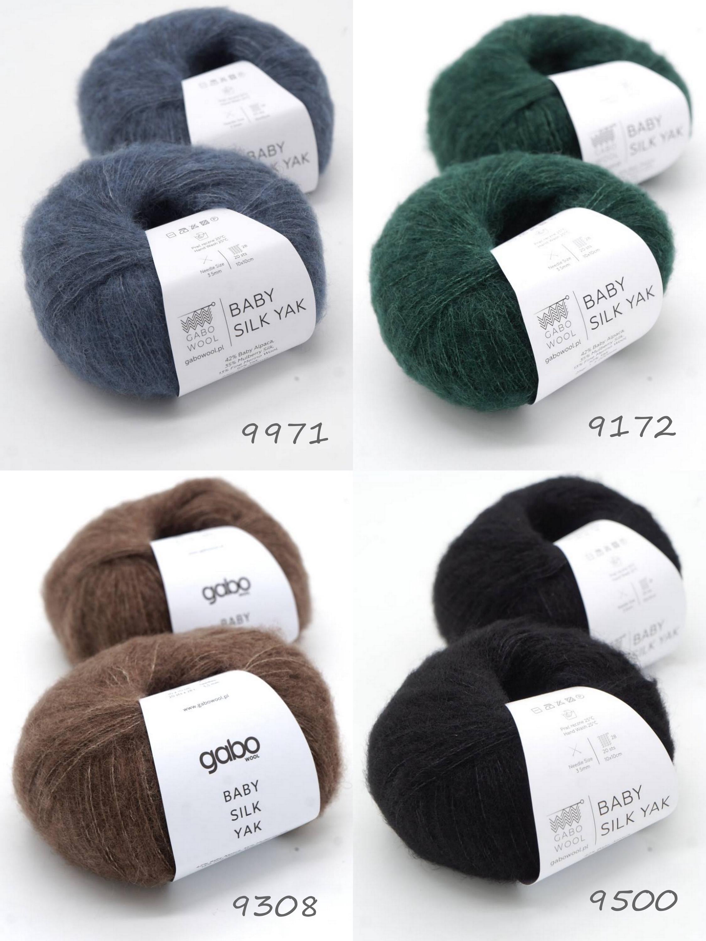 Mulberry Silk, Baby Alpaca, Merino Wool, Yak Wool Yarn Gabo Wool