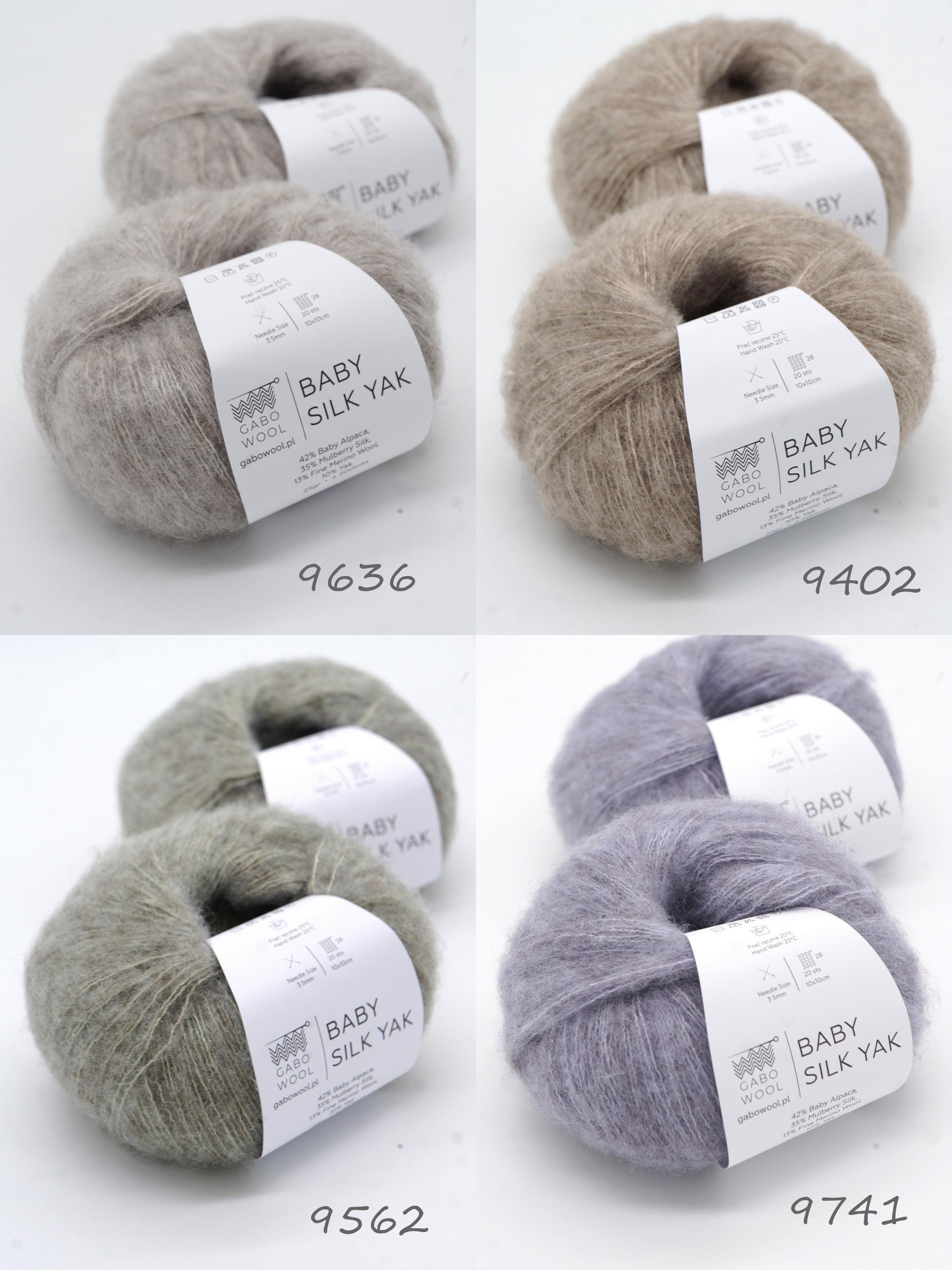Mulberry Silk, Baby Alpaca, Merino Wool, Yak Wool Yarn Gabo Wool