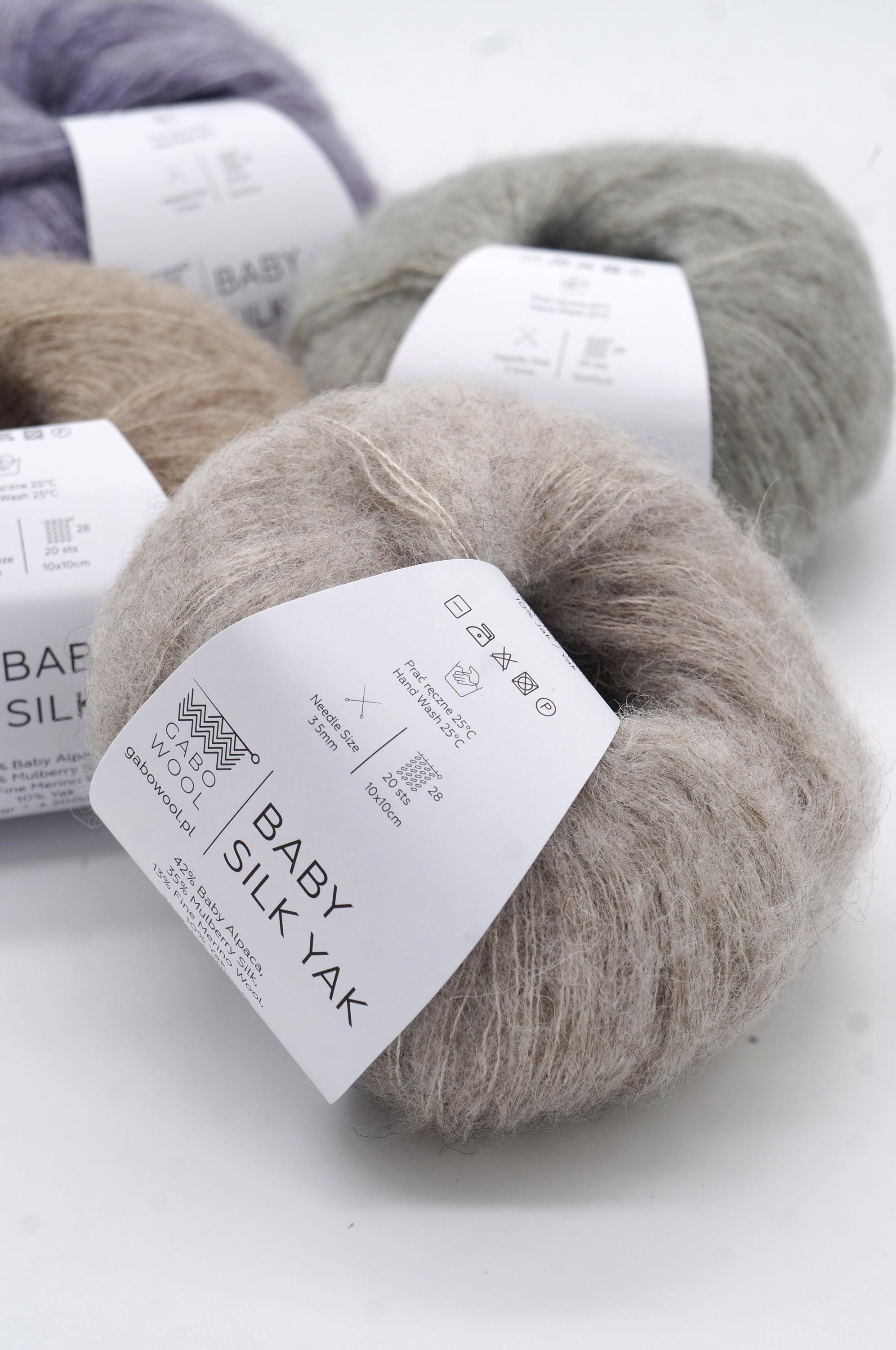 Mulberry Silk, Baby Alpaca, Merino Wool, Yak Wool Yarn Gabo Wool