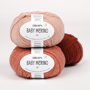 DROPS Baby Merino wool yarn - Superwash wool yarn - Sport weight knitting yarn - Baby wool -  Super soft and breathable yarn - 50 g - 175 m