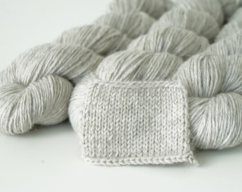 Undyed alpaca, silk and cashmere yarn, extremely soft and luxurious knitting yarn, baby alpaca, mulberry silk, cashmere, 100 g per skein