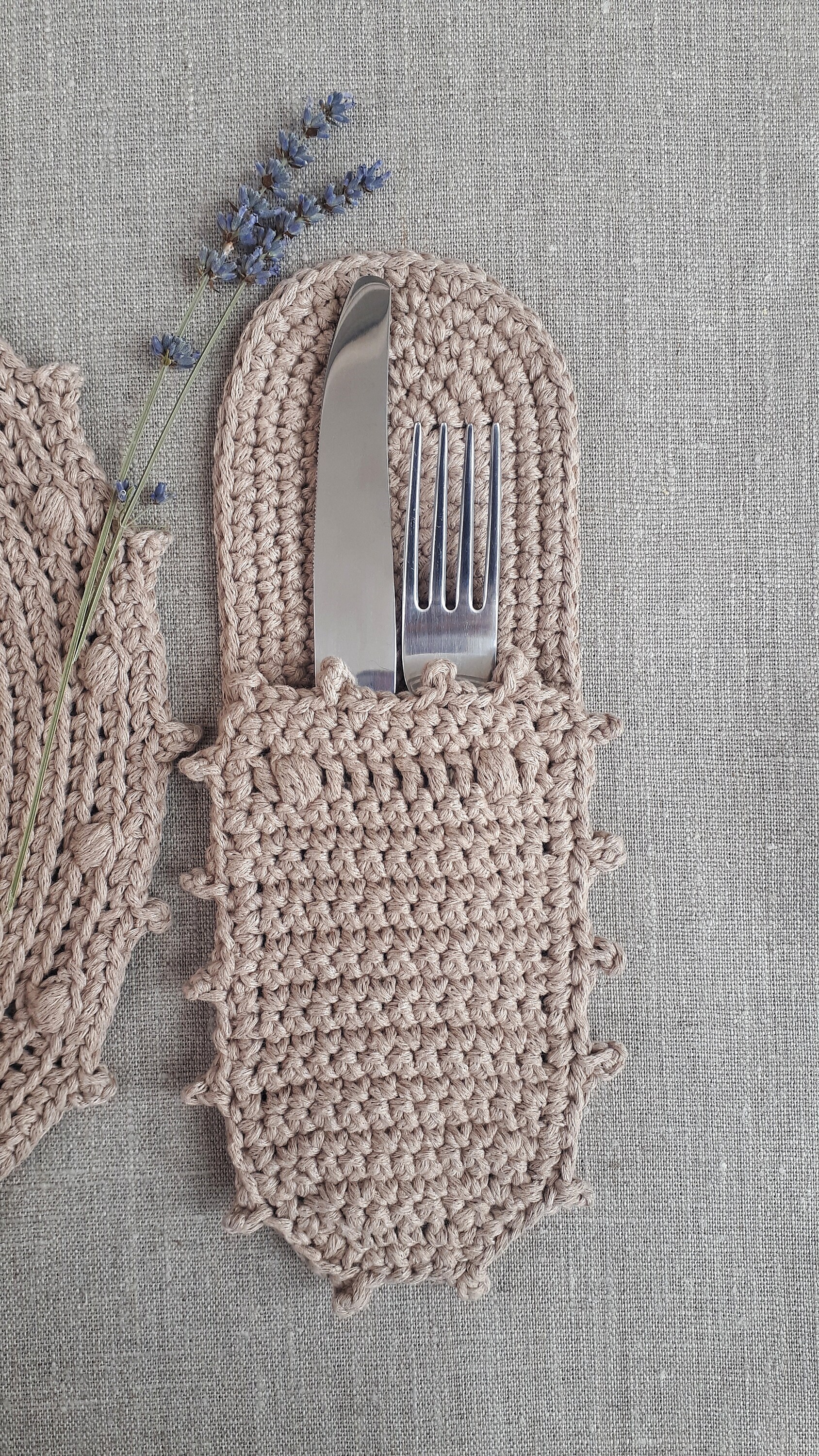 CROCHET PATTERN Cutlery Holder Pattern Kitchen Set DIY Tutorial