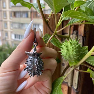 Datura pendant | silver electroformed | thorn-apple pendant | Witch&#39;s potion plant necklace