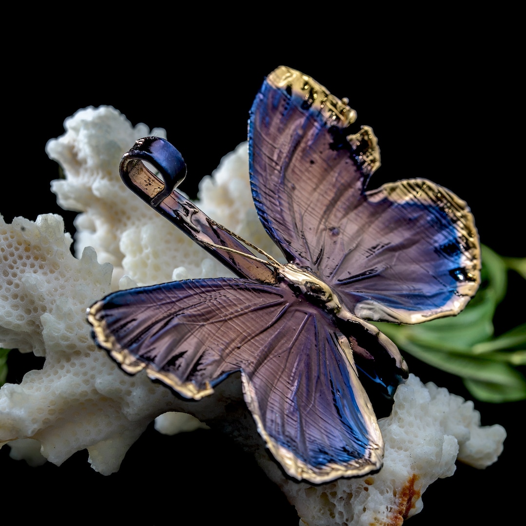 Butterfly Jewelry Real Butterfly Electroformed With Pure Etsy