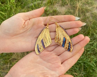 Butterfly Earrings | Mystical Earrings | fairy jewelry | metal butterfly wing