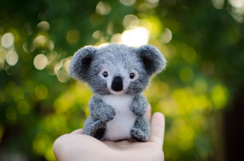 Koala Bear Designer Toy Needle Felted Toy Animals Etsy