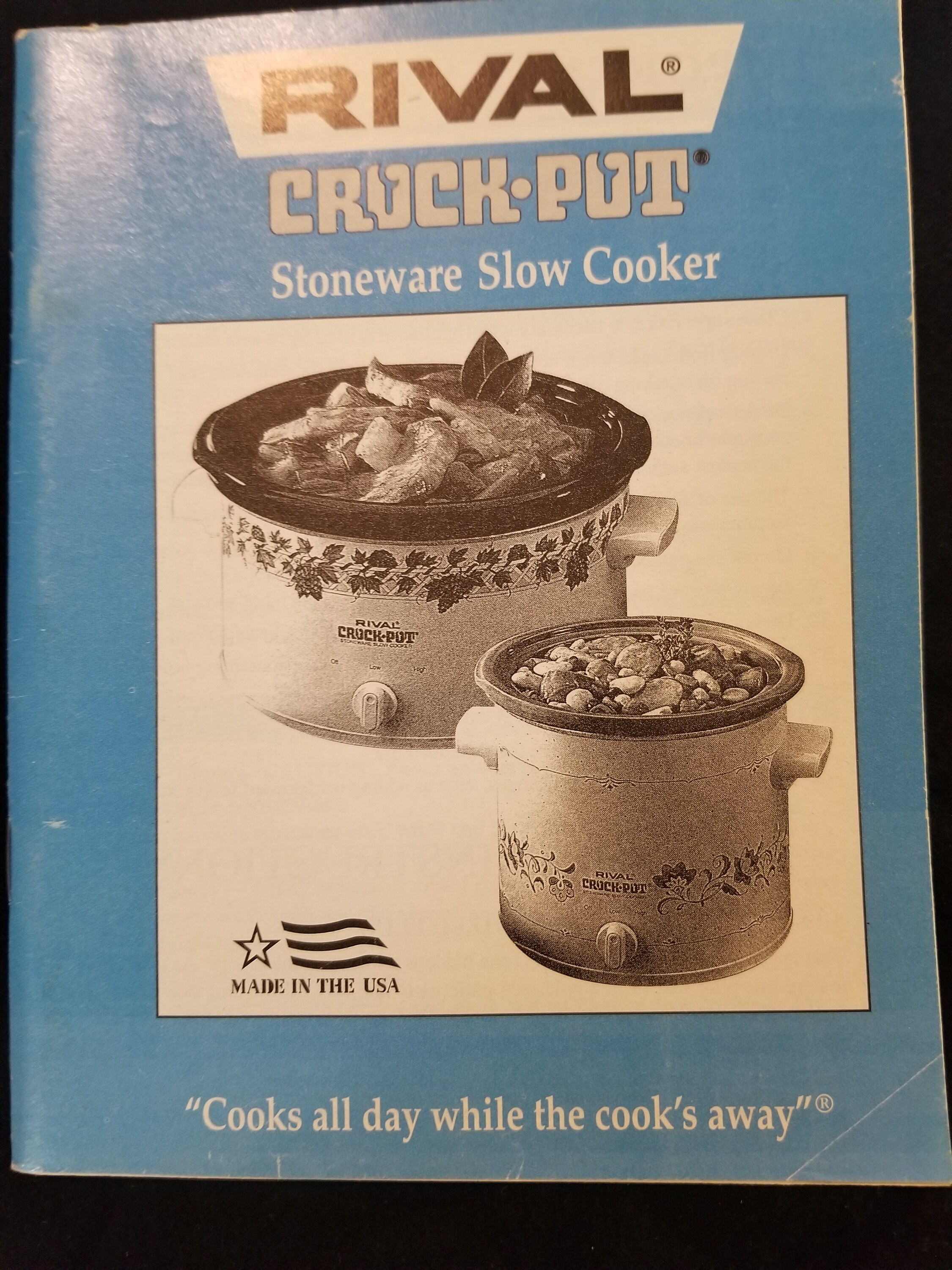 Rival Crock Pot Slow Cooker User Guide Recipe Booklet English Etsy