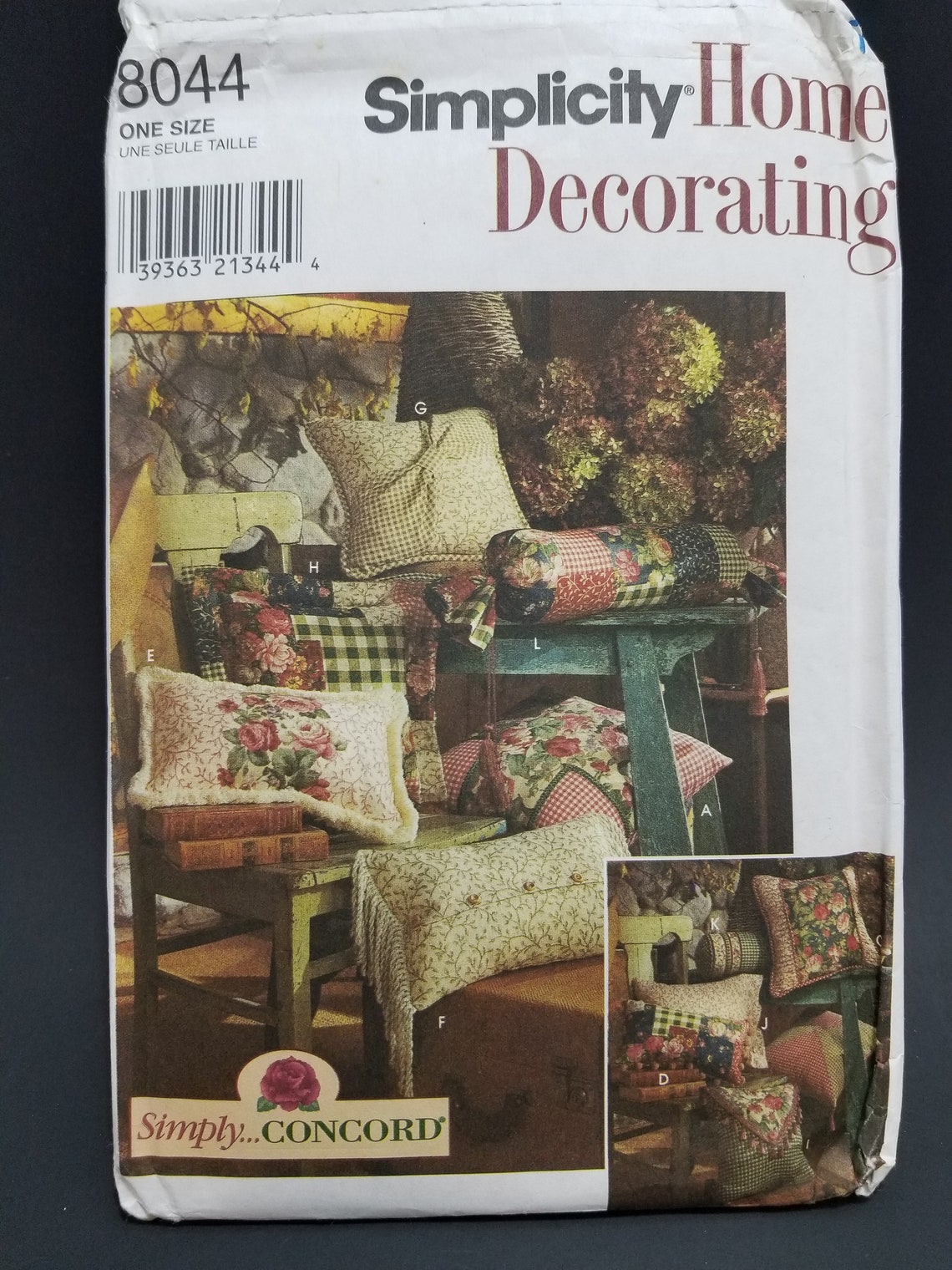 Simplicity 8044 Sewing Pattern Designer Pillows Crafts Home Etsy