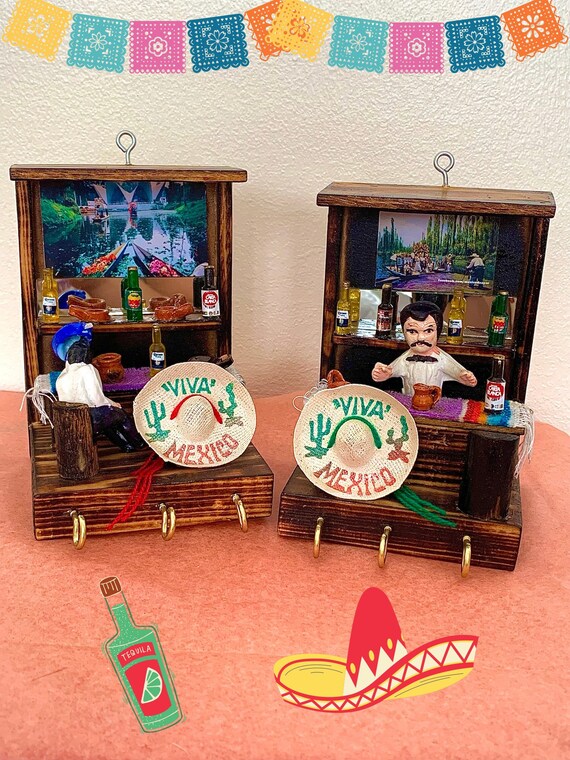 Keychain Holder Displaykey Hooks Wall Displaymexican Key Etsy