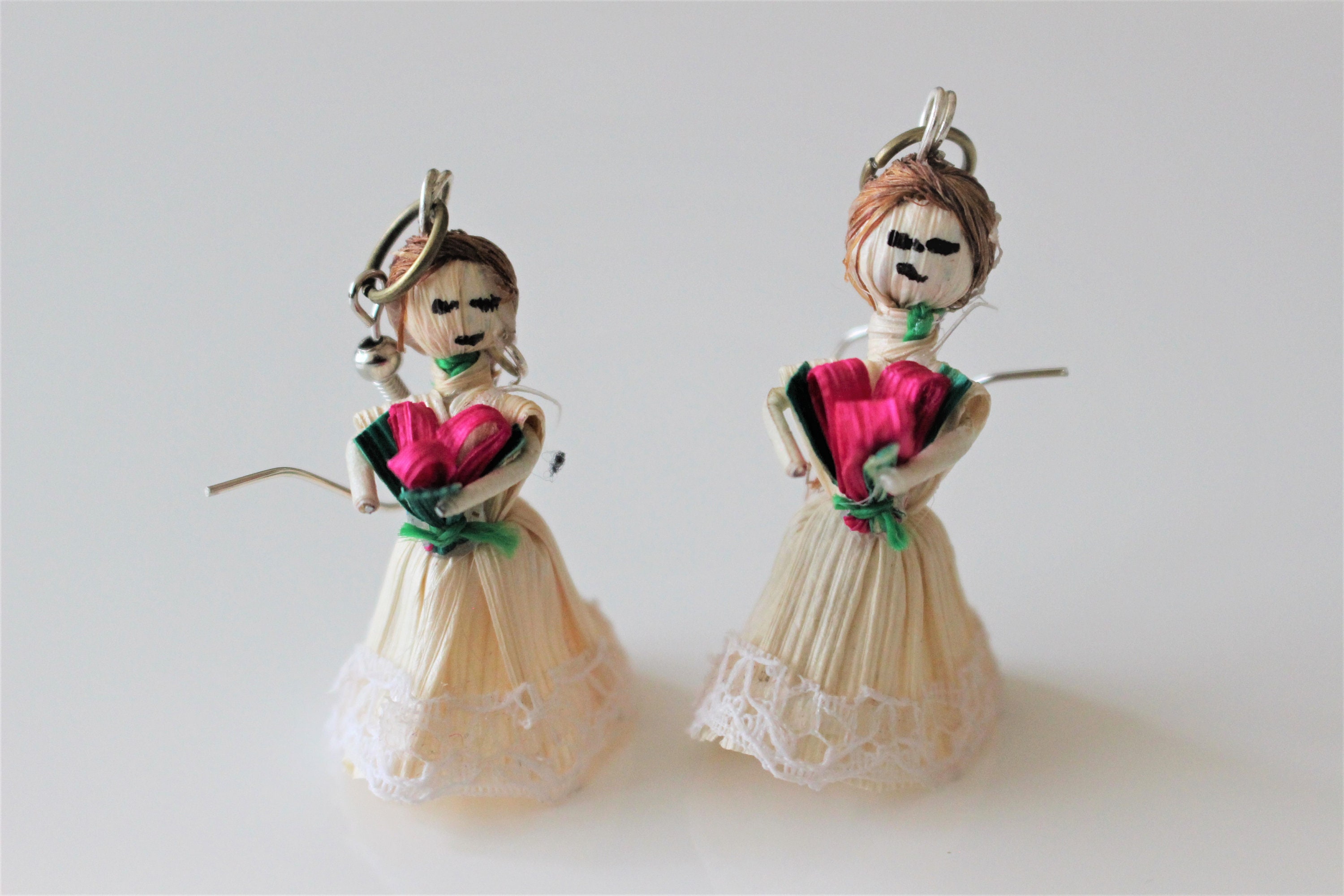 Corn Husk Doll Earrings/Corn Husks/Mexican Women Earrings/ Handmade