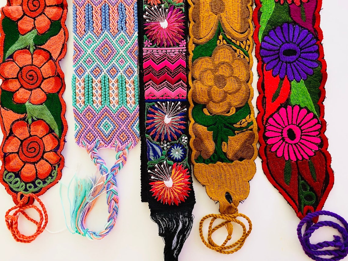 Mexican Women BeltMexican Embroidered BeltHandmade Floral Etsy